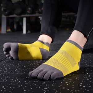 CHAOSON Color Matching Anti-slip Cotton Women Sweat Absorbing Sport Hosiery Five-Finger Socks Short Tube Socks Split Toe Socks