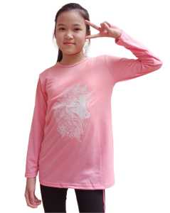 Kaos tunik anak lengan panjang unicorn