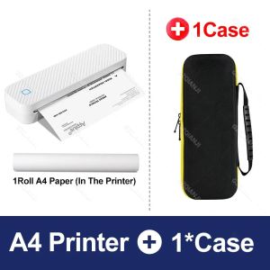 Wireless A4 Thermal Printer Inkless Portable Photo Document Bluetooth Printing Tattoo Stencil Printer Transfer Paper Replacement for Mobile Travel Car Office