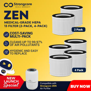 Strongcore ZEN 150m³/h  CADR Auto-Sensing Air Purifier Medical-Grade Multi-Layer HEPA 13 Low Noise