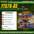 CYCLE YTX7A-BS GEL BATTERY SYM VF3i 185 MOTORCYCLE BATTERY KARISMA/COMEL/EVOZ/JETZ125/VR125/JET/POWER/PASSION BATERI MOTOSIKAL. 