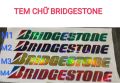 (Tem 3 lớp) Tem chữ Bridgestone phản quang lấp lánh bảy màu dán xe tải, xe ben, xe đầu kéo. Tem decal chữ Bridgestone (sl: 1 tem). 