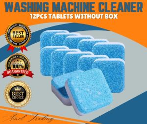 Best Seller 12 PIECES WASHING MACHINE CLEANER | Cleaning Tablet Washer Cleaner | Laundry Tank Cleaner | Eliminate Peculiar Smell | Safe and Reliable | Deep Cleaning | Suitable for All Types of Washing Machine | Mild Ingredients | Disintegration of Dirt