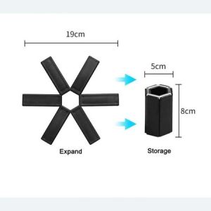 5pcs Alas Panci Piring Lipat 19cm - Tahan Panas Anti Licin Insulasi Foldable