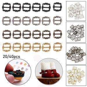 CONGMING 20/40pcs 3.5mm/9mm Mini Ultra-small ของเล่นเด็กผู้หญิง หัวเข็มขัดตุ๊กตา DIY ปุ่มเข็มขัดลาย อุปกรณ์เสริมกระเป๋าตุ๊กตา หัวเข็มขัดไตรไกลด์