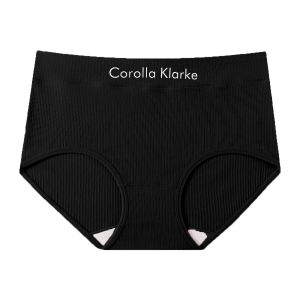 Women Briefs Mid Rise Plain Color Letter Low-Waisted Cute Stretch Seamless Underpents