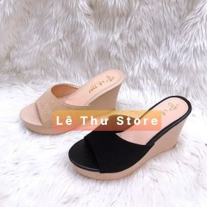 Dép xuồng 6 9 phân quai nhung bản lớn đế nhẹ êm LT (D019)