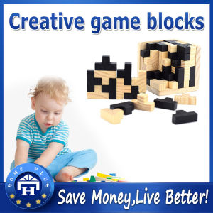 【Local delivery】 Luban Interlocking 3D Puzzle Wooden Cube Toy Russia Ming Luban Interlocking Wooden Game Toy to improve IQ Brain for Kid Educational Toy