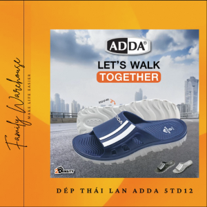 Dép Thái Lan Nam ADDA 5TD12 chính hãng quai ngang đúc nguyên khối siêu nhẹ độ bền cao