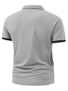 Jeans Fritz Chef Embroidered Contrast Cuff Polo Shirt For Men Short Sleeve Regular Fit Breathable Casual Workwear Top COD Fast Delivery