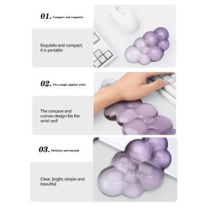 Novelty Cloud Shaped Desk Accessory Wrist Cushions Memory Foam Cores NonSlip Base For Typing And PC Work
