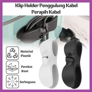 Tempelan Klip Penggulung Kabel Listrik / Pelindung Cable Serbagunan Fleksible Electronic Organizer -FR GALLERY