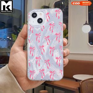 Case Silver Feather Hologram FullCover ( BTF )  For INFINIX HOT 10 PLAY HOT 12 PLAY HOT 30 HOT 30i HOT 40 PRO NOTE 30 NOTE 40 4G NOTE 40 PRO SMART 5 SMART 6 SMART 7 SMART 8/8 PRO