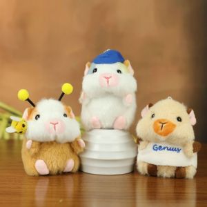 JEWELRY Bee Guinea Pig Plush Keychain Stuffed Animal Cartoon Hamster Pendant Guinea Pig Keyring Hoodie Plush Guinea Pig Keyring Backpack Decor