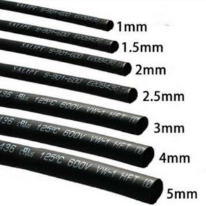 Selang Selongsong Kabel Bakar 3 Meter Hitam 3 mm 5 mm Heatshrink Tube 3mm 5mm