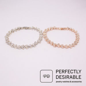 Elegant Gold And Silver Sparkling Crystal Heart Shaped Bracelet Set.