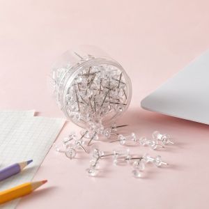 Hộp 100/150 đinh ghim bảng ghim giấy tờ văn phòng đinh ghim tranh ảnh decor trang trí nhà-NIEVE