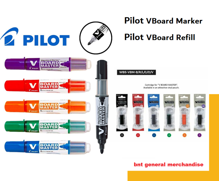 Pilot WBMA-VBM-M-BGD VBoard Master Whiteboard Marker (Refillable) OR REFILL  ONLY Lazada PH