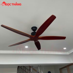 Quạt Trần 5 Cánh Gỗ Trang Trí Sảnh Phòng Khách Cao Cấp VF89 Ngọc Thắng (Kèm remote điều khiển từ xa)