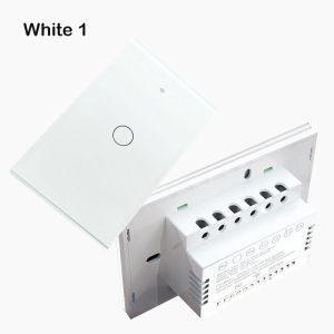 WiFi Switch Smart Wall Light Switch No Need Neutral Wire with Capacitive 1/2/3 Gang Touch Control Timer Gang Touch Panel Use Tuya Smart Life App Control