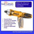 INGCO 8V Lithium Ion Cordless Screwdriver (Model: CSDLI0802) Torque 6NM Up to 16 Settings Industrial Use. 