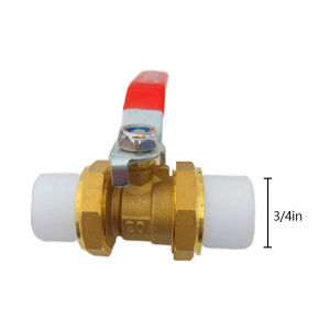 PPR Double Union Valve 1/2 3/4 1 Double Union Brass Ball Valve For Hot Melt Plumbing Fittings COD