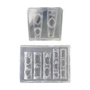 3D Embossed Frame Silicone Molds For Nail Art Enthusiasts 2 Piece Reusable DIY Nail Decoration Tools