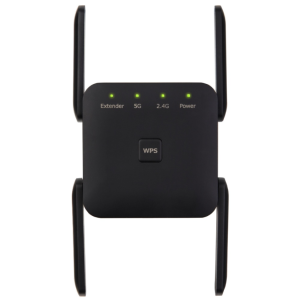 [SG Stock]AC1200 WiFi Range Extender 1200Mbps Dual Band 2.4G+5G WiFi Repeater Signal Booster 4 High‑Gain Antennas WPS Easy Setup LAN Port Wireless WiFi Amplifier Eliminate Home WiFi Dead Zones for Router