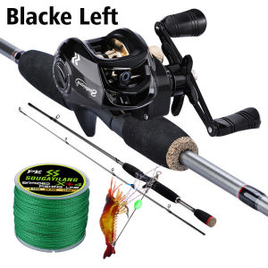 Sougayilang Joran dan Reel 1.8 Meter 2 Bagian Casting Fishing Rod dan 18 + 1 BB 7.2:1 Rasio Gear Rem Magnetik Baitcasting Reel Memancing Baris Lure Combo Set