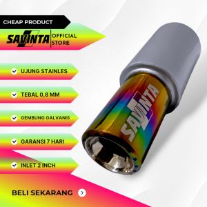 Savinta Knalpot Racing Mobil Manual Matic GNLv3 Stainles Suara Bass Empuk Adem Bulat