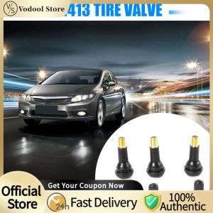 High-Quality 100pcs TR-413 Snap In Black Rubber Valve Stems - Essential Tubeless Valves for Engine Cooling and Climate Control