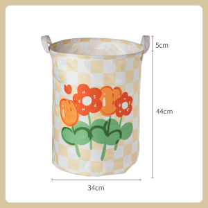 Homenhome Giỏ đựng quần áo bẩn đồ đồ chơi nghệ thuật bằng vải Ngôn Ngữ Hoa Vải Oxford gia dụng