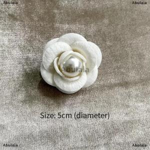 [COD] Abulaia French Vintage Fabric Art Bow Tie Brooches Camellia Flower Corsage Pins Shirt Collar Accessories Fashion Jewelry Gifts For Women