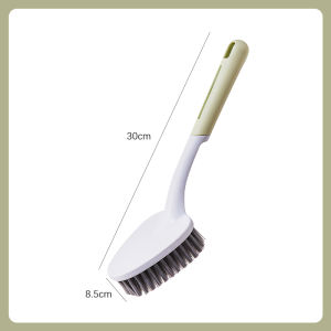 Homenhome อุปกรณ์ทำความสะอาดเพื่อความปลอดภัยสำหรับใช้ในห้องน้ำที่จับยาวขนาดใหญ่มีช่องว่างแปรงทำความสะอาดสร้างสรรค์ผนังห้องครัวพื้นแปรง PP สามเหลี่ยมแขวนอุปกรณ์ทำความสะอาด