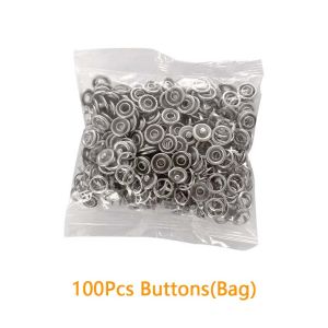 100Set Metal Snap Button Pliersn Tools Set Automatic Button Snap Kit with 9.5mm Fastener Pliers Five-Claw Snap Button Plie