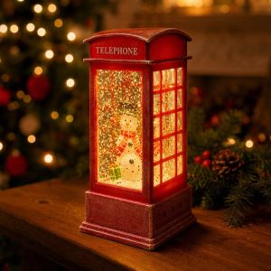 Wonderful Days Christmas Snow Globe Lantern Vintage Handheld Night Light ABS Plastic Santa Snowman Tree Decor