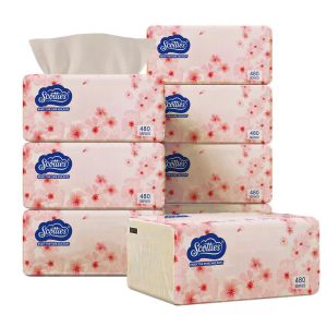 【8 pack】super soft Tissue Paper Towel For Baby Facial Tissue 480 Sheets 4Ply Native wood Tissue Paper Sale tissue for face tissue towel tissue paper sale
