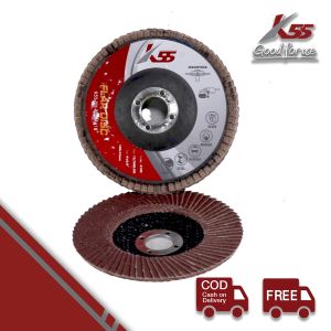 K55 Amplas Susun 4" FLAP DISC 100x16mm Amplas Gerinda Bulat 4 inch Batu Grinda