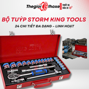 Bộ Tuýp STORM KING TOOLS 24 Chi Tiết 1/2 Inch – Dụng cụ tháo lắp bu lông ô tô xe máy – Thế Giới Thợ Xe