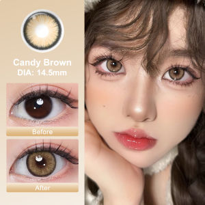 【Elegant Brown】Magister Contact Lenses with Power(0.00~-6.00) Coloured Contact Lenses 1Pair(2Pcs) 14~14.5mm Natural Lens 6 Months Usage