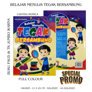 BUKU TK JUMBO - BELAJAR MENULIS TEGAK BERSAMBUNG PAUD DAN TK
