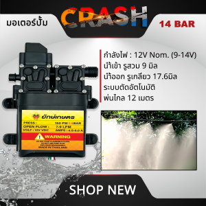 ปั้มคู่ยักษ์เกษตร มอเตอร์ปั้มพ่นยา 12V ปรับได้สูงสุด 13บาร์ แรงพ่นได้ไกลระยะสูงสุด 15 เมตร ใช้กับเครื่องพ่นยาแบต อย่างดี พ่นแรง พ่นไกล