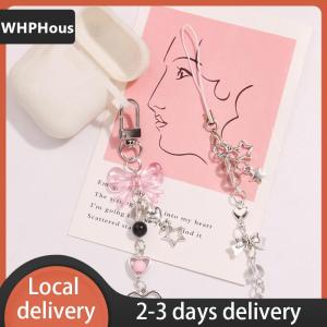 [COD] 💖💖💖Ship within 24 hours Goth Y2K Phone Charm Bow Heart Star Keychain Pendant Kawaii Key Chain Bag Phone Chain Cute Accessory For Girls Women Jewelry