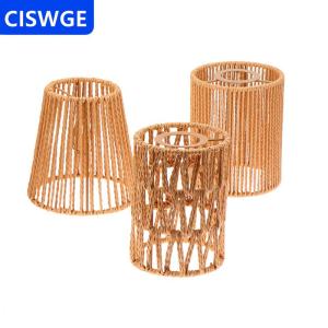 [COD] CISWGE AUTOPARTS 1 Piece cổ điển treo Chụp đèn handmade dệt Đèn bóng râm cho phòng khách phòng ngủ khách sạn mô phỏng mây ánh sáng lịch thi đấu