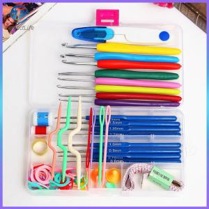 [จัดส่งในพื้นที่] 16 ขนาดโครเชต์เบ็ดชุดโครเชต์โครเชต์โครเชต์โครเชต์ยาวพร้อมเข็มโครเชต์เคสชุดสำหรับผู้เริ่มต้นสำหรับผู้ใหญ่ [1-3 วันมาถึง]