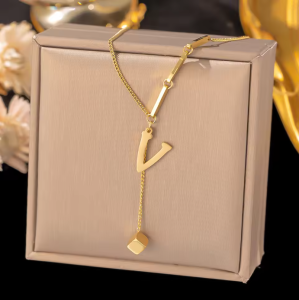 Stainless Steel Letter Good Quality Initial Letters Necklace Layer For Women Accessories PlatedGold NoBoxFree