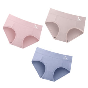 Lizida 3PCS Womens Mid Rise Cotton Panty Comfortable Breathable Graphene Antibacterial Crotch Panty