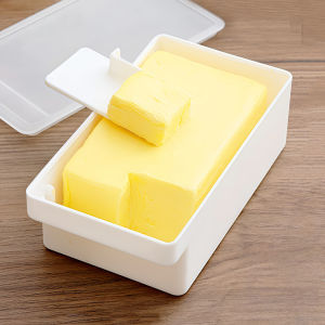 Airtight Butter Storage Box with Cutter Cheese Container for Fridge Freezer Safe Bekas Mentega