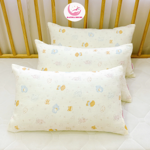 Gối cho bé sơ sinh mầm non Katina House vải muslin mềm nhẹ thoáng khí thấm hút tốt an toàn