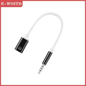 【E-WOITD】 สายอะแดปเตอร์หัวแบนสำหรับอะแดปเตอร์หัวกลมสำหรับการเชื่อมต่ออนาล็อกกับตัวแปลงโทรศัพท์มือถือขนาด3.5มม.